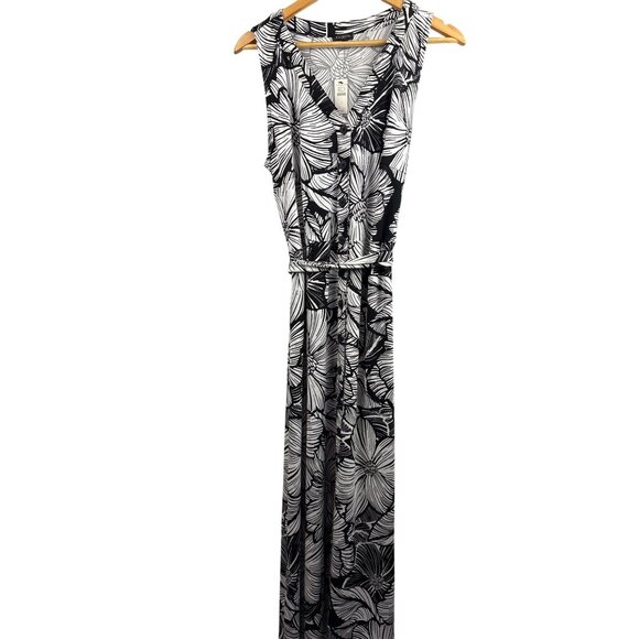 Talbots Dresses & Skirts - Talbots Black & White Floral Sleeveless Maxi Dress Size L